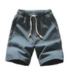 Summer Cotton Shorts Loose Men's Casual Short Joggers Black White Drawstring Waist Bermuda Men Plus Size 4XL 5XL 210713