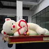 100cm Big i Love You Teddy Bear Plush Toy Lovely Huge Stuffed Soft Bear Doll Lover Bear Kids Toy Birthday Gift for Girlfriend Q0727