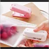 Storage Housekeeping Organization & Gardenkitchen Tool Mini Portable Clip Heat Sealing Hine Home Snack Bag Utensils Gadget Item Clips Drop D