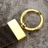 Keychain Straps Key M172A Bulldog Key Leather Fashion Female Mens Cute Long Golden Official Original Luxury With Ll Brand