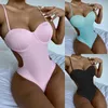 Swimwear feminino Sexy One-peça Swimsuit Bikini Cor Sólida Natação Terno Para Mulheres Anel de Aço Batendo Desenhista Banheira