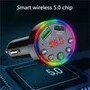 F9 Car Bluetooth 5.0 FM Transmitter 3.1A 1A USB Fast Charger Wireless Handsfree Audio Receiver Kit Disk TF Card MP3 Music Player