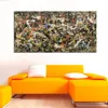 Duży rozmiar Wall Art Płótno Malarstwo Abstrakcyjne Plakat Jackson Pollock Art Picture HD Drukuj do salonu Studium Decoration