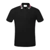 Été Marque Vêtements De Luxe Designer PoloShirts Hommes Casual Polo Mode Serpent Abeille Imprimer Broderie T-shirt High Street Hommes Polos M-3XL