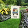 Spring and Summer Garden Flag Welcome Flags Linen Double Sided Printing 30 * 45cm 8 Colors T500875