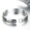 Antique Silver Bangles Plum Bossom Flower Open Adjustable Bracelet Women's Jewelry Wholesale