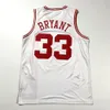 Retro Bryant # High School Basketball Jersey Men's All Stitched White Shirts Size S-2XL 3XL Top Quality Jerseys