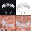 Other Hair Jewelry Jewelryother Bridal Tiara Crystal Rhinestones Crown With Comb Wedding Birdal Pageant Birthday Princess Headband Drop Deli