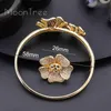 Oorbellen ketting moontree luxe daisy bloem super full micro verharde kubieke zirkoon bangle ring set Nigeriaanse sieraden voor vrouwen