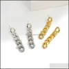 Boucle d'oreille bijoux coréen chaîne en métal cristal déclaration longues boucles d'oreilles punk pour femmes mode boucle d'oreille femme cadeau livraison directe 2021 Zsv30