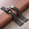 Universal Black Strap Man Exquisite Rose Gold Band 20mm Silver Watchband 22mm Golden Bands Herenhorloge Accessoires Armbanden H0915