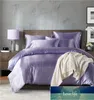 Aitificail Silk Pure Color Fashion Duvet Cover Set King/Queen/Twin Size 3pcs/set Simple Print Bedding Quilt Sheet 200*200 Factory price expert design Quality Latest