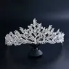 Frauen Braut Hochzeit Schmuck Tiaras Krone Gold Farbe Voller Kristall Strass Zubehör Stirnband Tiaras Kronen Tiara de noiva X0726