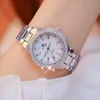 BS Bee Sister Or Montre Femmes Cristal En Acier Inoxydable Dames Quartz Montres Femme Étanche Horloge Relogio Feminino 210616