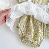 Roupas de bebê roupas de verão s macacões florais + cintas saia roupa infantil conjunto 210429