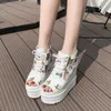 Sandals 2021 Summer Style Roman High-heeled Color Cross Straps Women's Shoes 12cm Super High Heel Wedge Fish Mouth Y0721