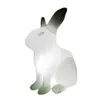 巨大な照明インフレータブル白いしゃがむウサギバニーモデル広告またはイースターイベントdecoraction7451252のための動物レプリカ