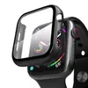 Pełna ochrona etui iWatch ze szkłem ochronnym do Apple iwatch Series 7/6/5/4/3/2/1 pełne pokrycie 38 40 42 44mm 41mm 45mm szkiełko zegarka pokrywa PC twardy zderzak