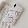 Marble Phone Cases For Samsung S21 S20 S10 S9 Plus A71 A51 A72 A52 A32 Note 20 10 9 8 Folded Flexible Holder Soft Cover