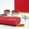 Europeisk och amerikansk högkvalitativ kvadrat trimmad metall solglasögon mode design glasögon