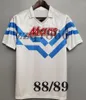 1987 1988 Retro Napoli Maradona Jerseys 86 89 91 93 Neapel Fotboll Mertens Alemao Careca Hamsik Klassiker Vintage Fotbollskjorta