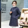 Ultralight Winter Jacket Kvinna Parka Coat Feminina Long down Plus Size Hooded Duck Women 210608