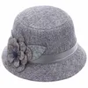 Berets Elegante Frauen Hut Frühling Herbst Blumen Dekor Leinen Eimer Hüte Dame Britischen Stil Flache Top Fedoras Outdoor Visier Sonne weibliche