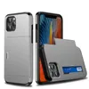 حالات فتحة بطاقة الشريحة الهجينة Armor TPU PC Cover for iPhone 13 Pro Max 12 Mini 11 XR XS 8 Plus