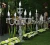 55cm till 150cm lång uppskalningsbord Party dekoration Centerpiece Acrylic Crystal Wedding Candelrabras Candle Holder Aisle Road Leads Props