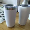 Roestvrijstalen tuimelaars Auto Cups 20oz Vacuüm Geïsoleerde Reis Mok Metalen Waterfles Bier Koffie Bekers met Deksel 10 Kleuren WLL847