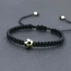 Minimalisme koper goud kleur bal bedelarmband zwart draad vlecht armbanden voor vrouwen mannen meisjes jongen kinderen paren sieraden cadeau