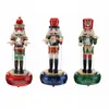 32CM Wooden Guard Nutcracker Soldier Toy Music Box Christmas Decorations Xmas Gift