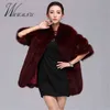 ファッション高級フェイクの毛皮のコートの女性のプラスサイズのS-4XLの冬のコート厚い暖かい偽物のような毛皮のジャケットコートコケータムヤー211122