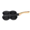 Medical stone four hole frying pan flat non-sticky egg dumplings pot breakfast hamburger decoct kitchen