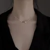 Colliers S925 Silber Lange Halskette Frauen Sommer 2022 Schlüsselbein Kette Temperament Licht Luxus Minderheit Halskette Morr22