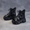 Моразора натуральные кожаные сандалии женщины мода густые дна женские повседневные туфли летом кружевшие черные цветные сандалии 210506