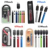 510 Pré -aquecimento VAPE VAPE VARIÁVEL BATERAGEM DE TENSÃO E Cigarro 350mAh 650mAh 1100mAh Push Button Vaporizador ECIG para cartuchos de cerâmica de CO2 Vapes