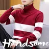 Winter Quente Turtleneck Sweater Homens Fashion Christmas Suéteres Meathers Masculino Moda Masculino Magro Fit Pullover 8806 Y0907