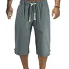 Masculino Bermuda Board Secagem Rápida Praia Negro Homens Longa Shorts Verão Creecas 2022 Fina 3/4 Comprimento Calças Calças