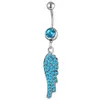 YYJFF d05511 3 kleuren helder lichaam sieraden mooie stijl navel buikring 10 stks mix kleuren steen drop fabriek prijs