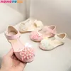 Sommar barn flickor prinsessan sandaler barn läder skor beading barn sandal för baby flicka kläder toddler tjej sandaler 210713