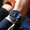 Curren Simple hommes montre en cuir homme marque de luxe montres à Quartz Relogio Masculino décontracté montre-bracelet mâle horloge bleu Q0524
