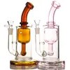 Egg style percolator Glass Bong Hookahs morden water pipe straight Pink Amber Blue Green colorful recycle oil rig