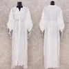 Trajes de baño de verano para mujer Tallas grandes Ropa de playa Encubrimientos Túnica de algodón blanco Vestido de baño Vestido de baño Traje de baño Bikini Cover Up Mujer # Q717