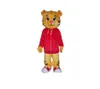 2021 Vendita in fabbrica costume caldo Carino Daniel the Tiger Giacca rossa Personaggio dei cartoni animati Costume mascotte Costume operato