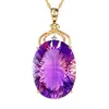 Pendant Necklaces Luxury Purple Crystal Water Drop Love Forever Necklace Wedding Engagement Fashion Jewelry Gifts