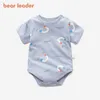 Niedźwiedź Leader Toddler Baby Cartoon Print Pani Moda Summer Born Body Casual Casual Sweet Odzież dla 0-2y 210708