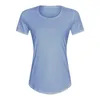 Yoga kläder toppar solid färg kort ärm snabb torr inomhus sport fitness t -shirt fukt absorption gym running träning skjorta fo7376570