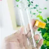 30 * 120mm 12 pcs 60ml transparent bouteilles de verre transparentes Vis en aluminium Bouchon d'or Golden Capital Vide Conteneur de cadeau de liquide souhaitant une bouteille Jarsharphager Qté