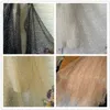 2-х ярдов Золотой белый сетевой блесток свадебные кружева вышивка из ткани фона ткани тканью футболки юбка ручной работы DIY материал